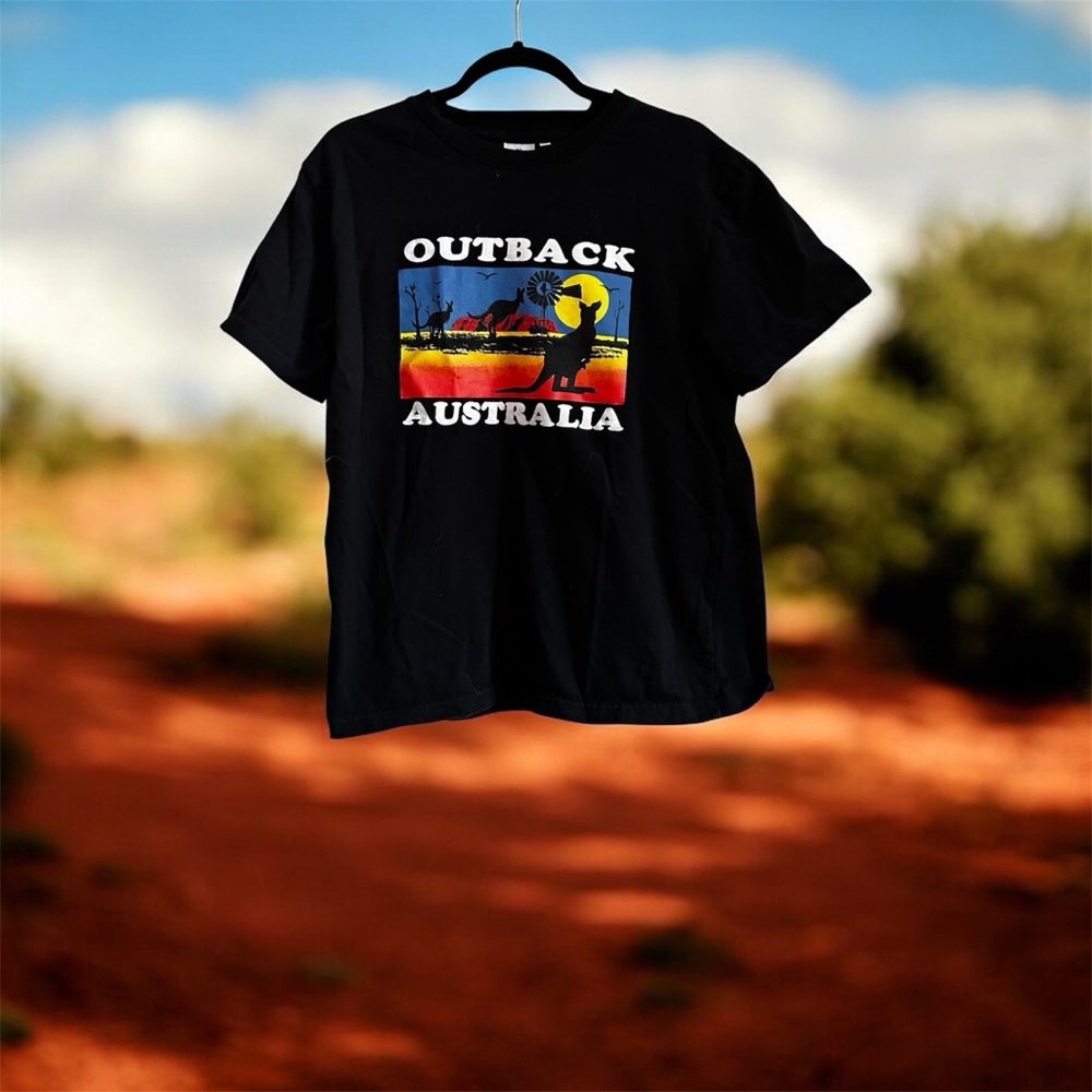 Outback Australia Black T-Shirt VTG Style Medium